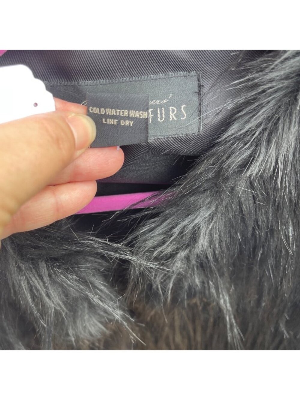 Donna Salyers Fabulous Furs Faux Fur Cropped Bolero Jacket Black Size M - Picture 4 of 7